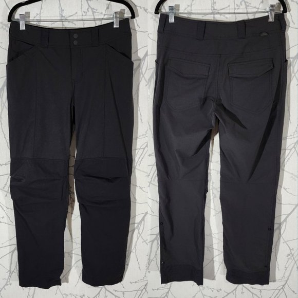 REI Black Mid Rise Roll On Convertible Hiking Pants - Picture 1 of 6